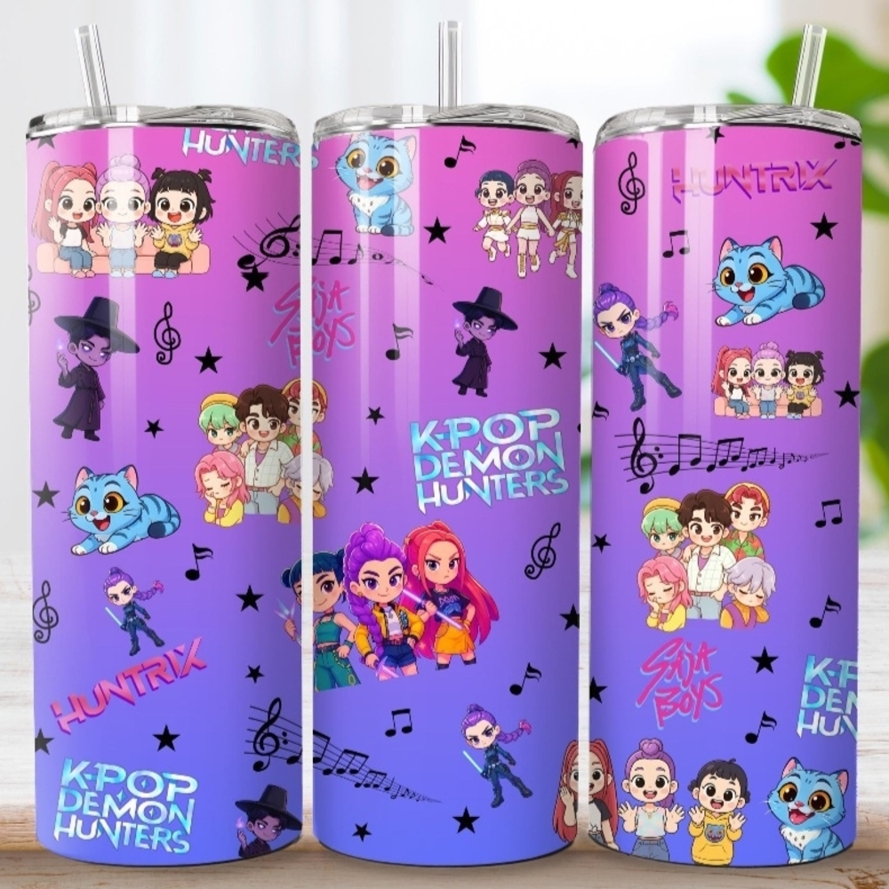 Purple K-Pop Demon Hunters Tumbler